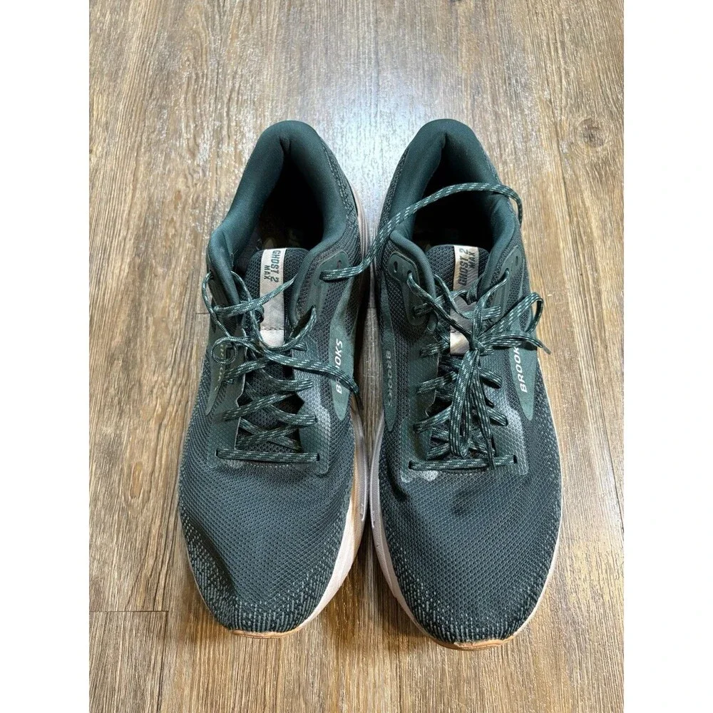 Brooks Ghost Max 2 Mens Size 13 Green Athletic Running Shoes Sneakers